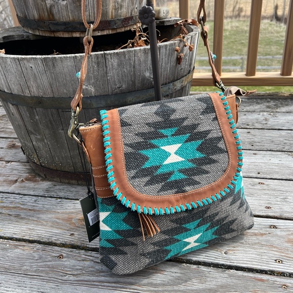 Myra Bag Handbags - 😍New Style Myra Bag Corset woven leather flap Rug canvas tribal new crossbody